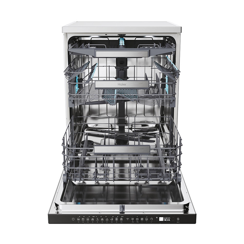 Haier Lavastoviglie Libera Installazione 14 Coperti Classe A Touch Grigio 60 cm - immagine 3