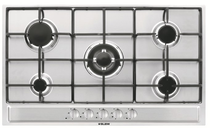 Glem Gas P95FXV piano cottura Acciaio inossidabile Da incasso 86 cm 5 Fornello(i)