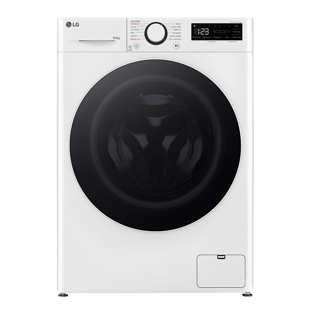 LG D2R5S09TSWW Lavasciuga slim 9/5kg AI DD