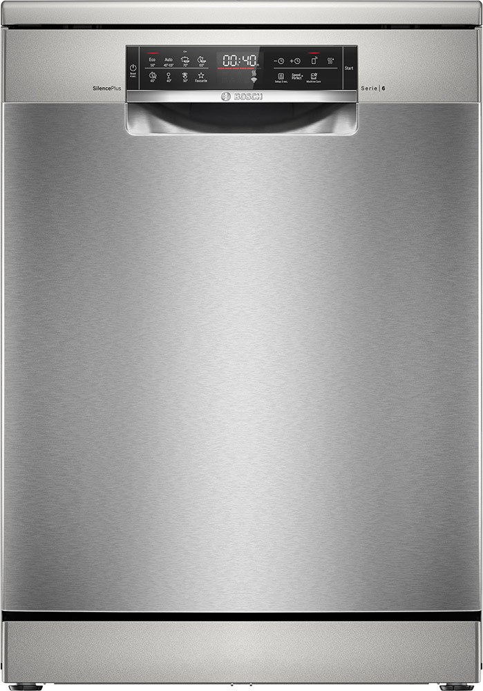 Bosch Serie 6 SMS6ECI12E Lavastoviglie da libera installazione 60 cm Acciaio spazzolato anti-impronta Classe A